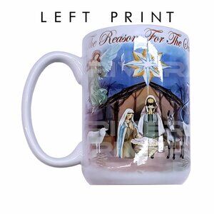 Holy Night Coffee Mug Jesus the Reason for the Season, Nativity Christmas Mug